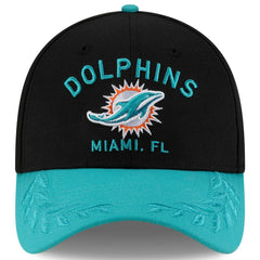 Miami Dolphins New Era 2025 NFL Draft 39THIRTY Flex Hat - Black/Aqua - NFL