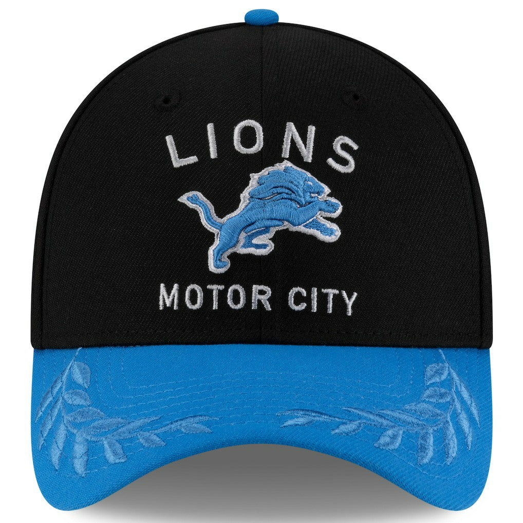 Detroit Lions New Era 2025 NFL Draft 39THIRTY Flex Hat - Black/Blue - NFL