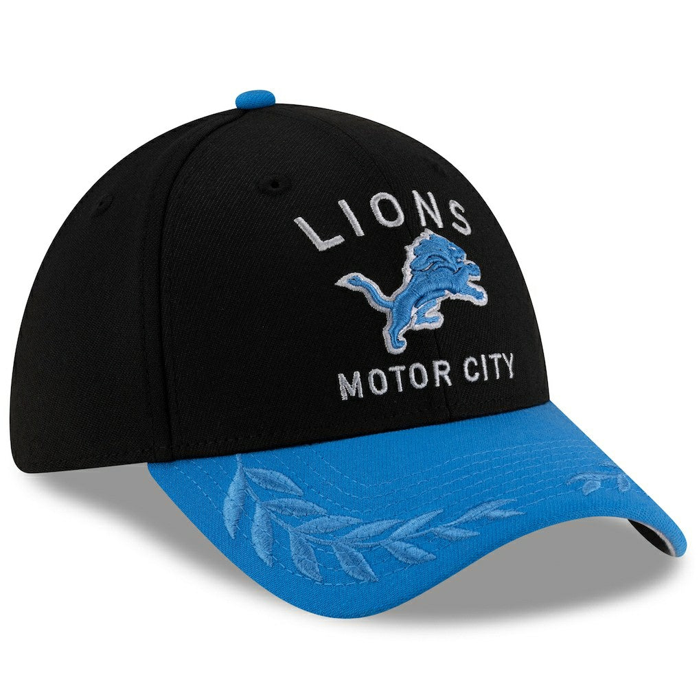 Detroit Lions New Era 2025 NFL Draft 39THIRTY Flex Hat - Black/Blue - NFL