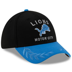 Detroit Lions New Era 2025 NFL Draft 39THIRTY Flex Hat - Black/Blue - NFL