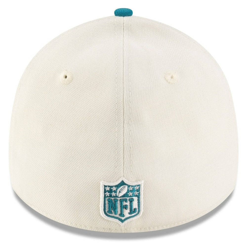 Jacksonville Jaguars New Era 2025 NFL Draft 39THIRTY Flex Hat - Cream/Teal - NFL