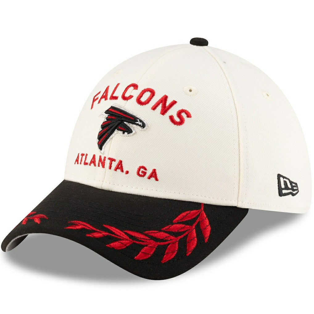 Atlanta Falcons New Era 2025 NFL Draft 39THIRTY Flex Hat - Cream/Black - NFL
