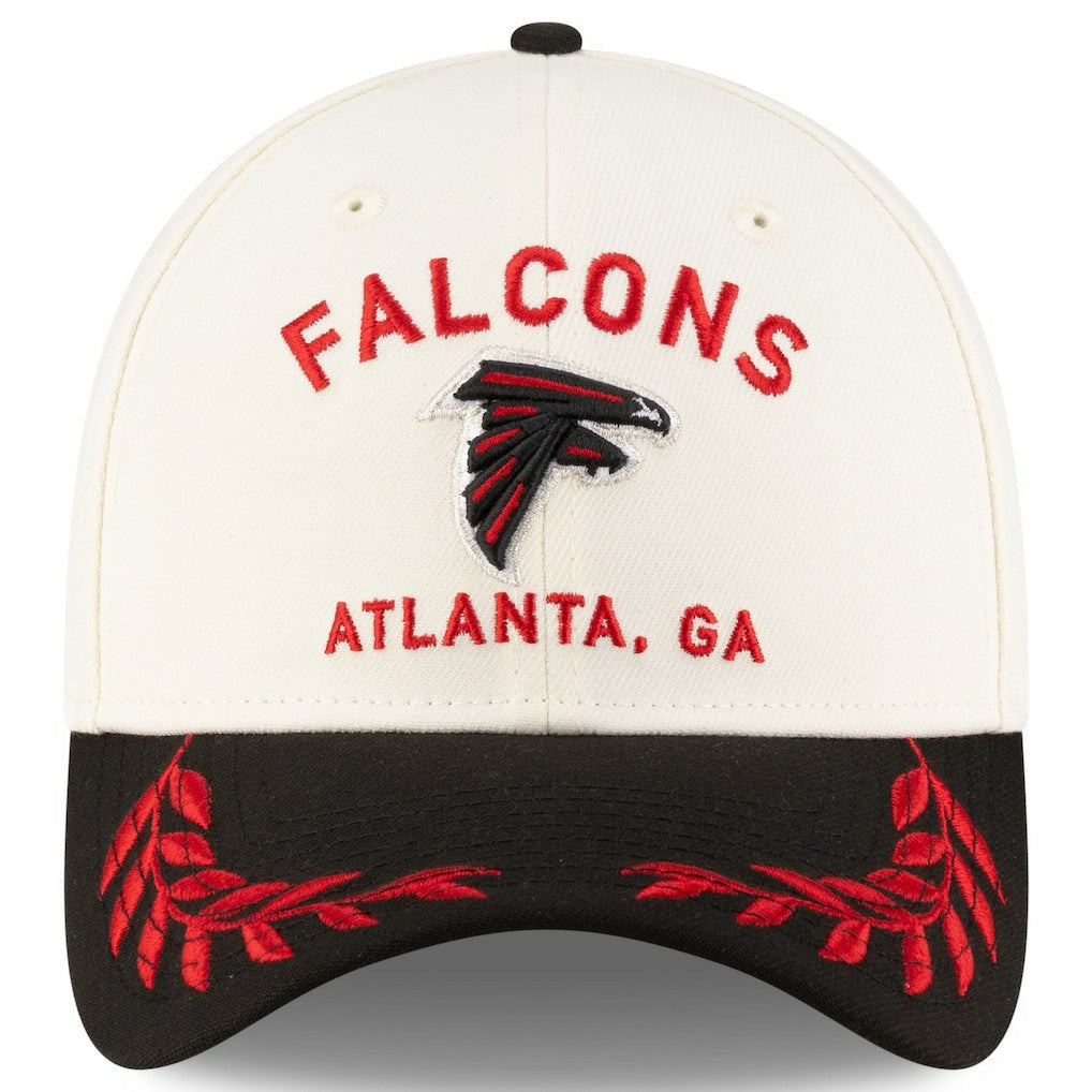 Atlanta Falcons New Era 2025 NFL Draft 39THIRTY Flex Hat - Cream/Black - NFL