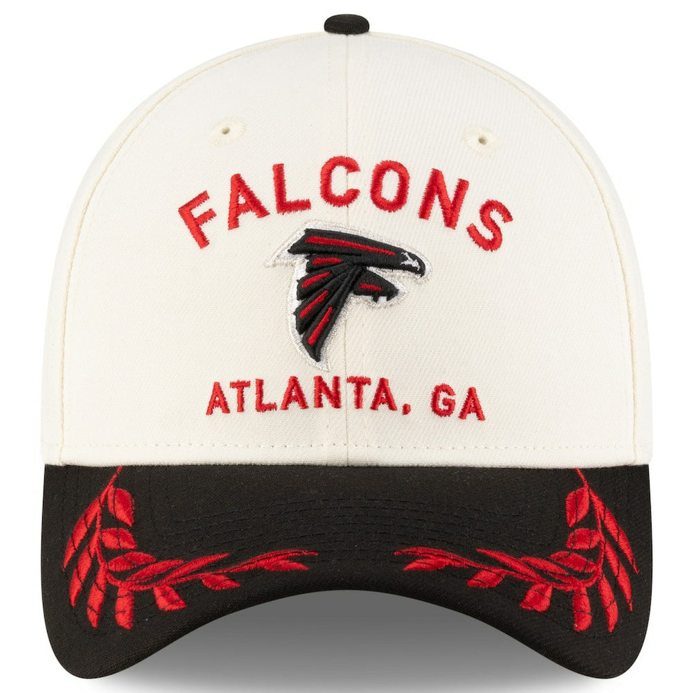 Atlanta Falcons New Era 2025 NFL Draft 39THIRTY Flex Hat - Cream/Black - NFL