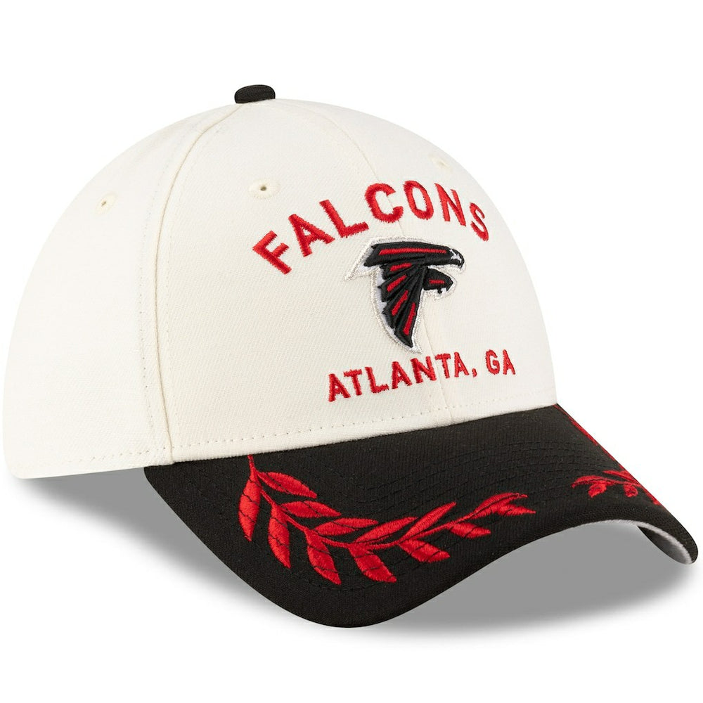 Atlanta Falcons New Era 2025 NFL Draft 39THIRTY Flex Hat - Cream/Black - NFL