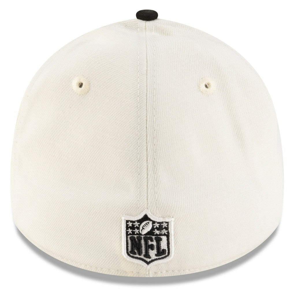 Atlanta Falcons New Era 2025 NFL Draft 39THIRTY Flex Hat - Cream/Black - NFL