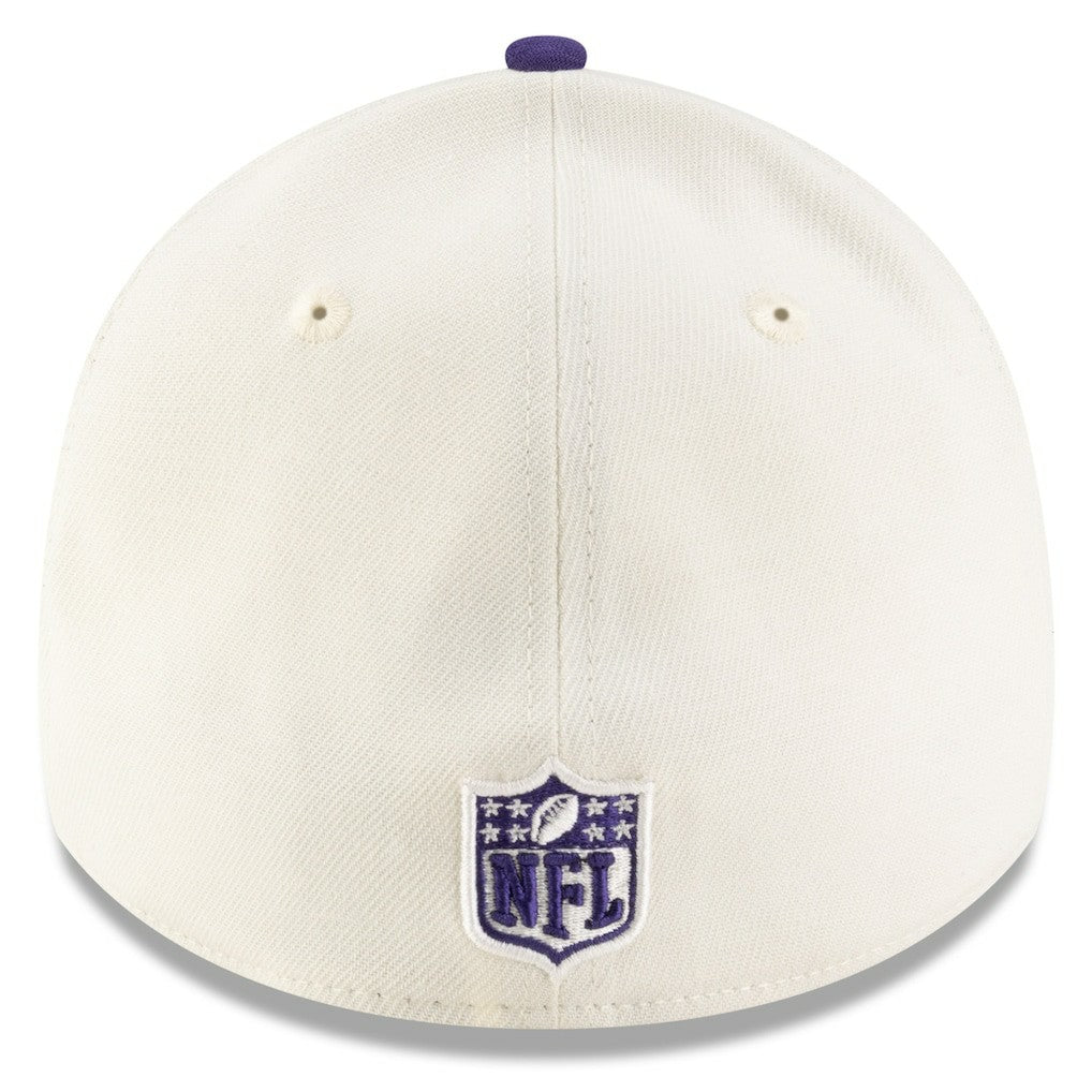 Baltimore Ravens New Era 2025 NFL Draft 39THIRTY Flex Hat - Cream/Purple - NFL