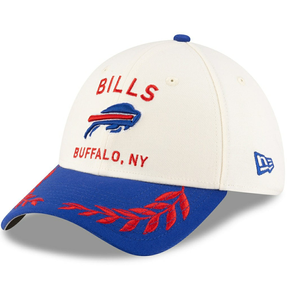 Buffalo Bills New Era 2025 NFL Draft 39THIRTY Flex Hat - Cream/Royal - NFL