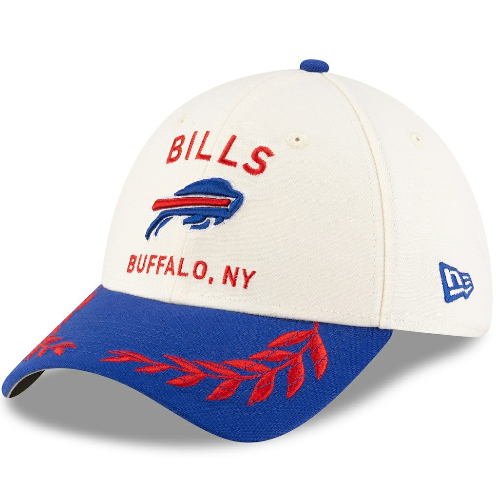 Buffalo Bills New Era 2025 NFL Draft 39THIRTY Flex Hat - Cream/Royal - NFL