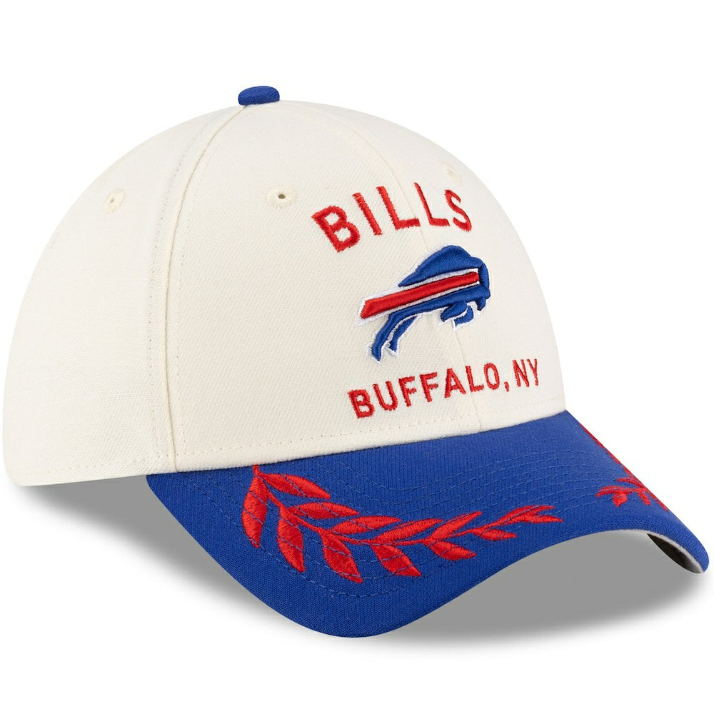 Buffalo Bills New Era 2025 NFL Draft 39THIRTY Flex Hat - Cream/Royal - NFL