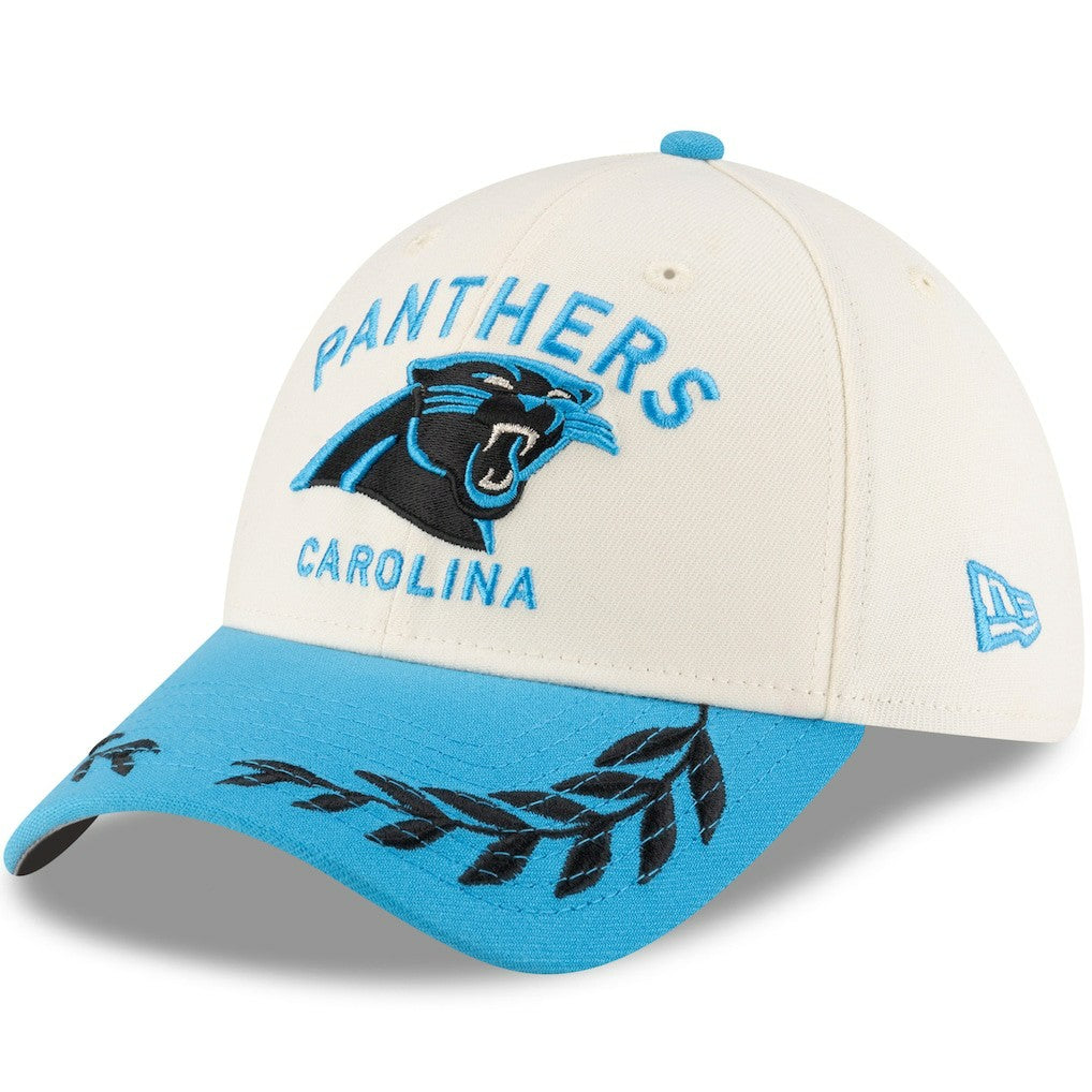 Carolina Panthers New Era 2025 NFL Draft 39THIRTY Flex Hat - Cream/Blue - NFL