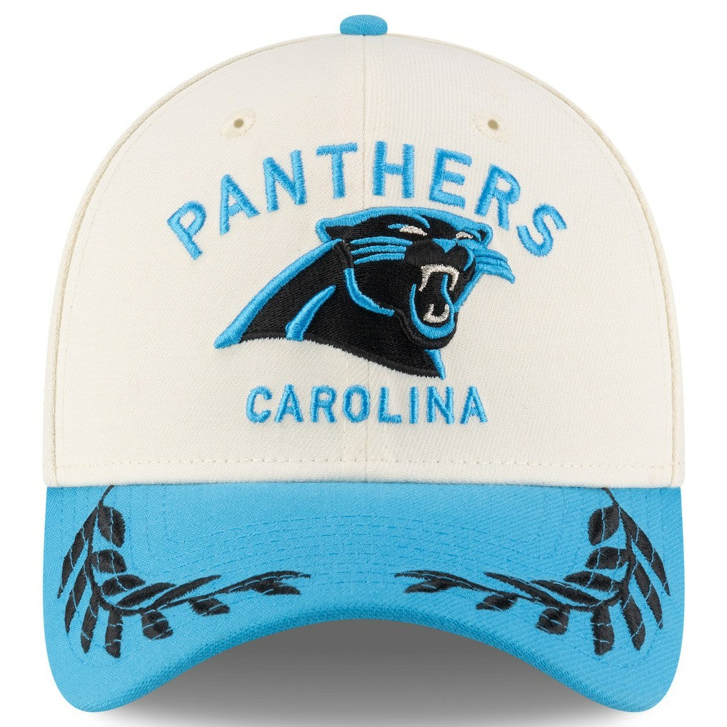 Carolina Panthers New Era 2025 NFL Draft 39THIRTY Flex Hat - Cream/Blue - NFL