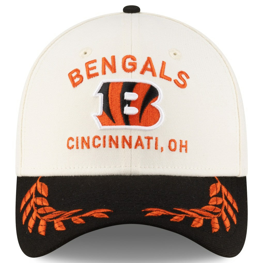 Cincinnati Bengals New Era 2025 NFL Draft 39THIRTY Flex Hat - Cream/Black - NFL