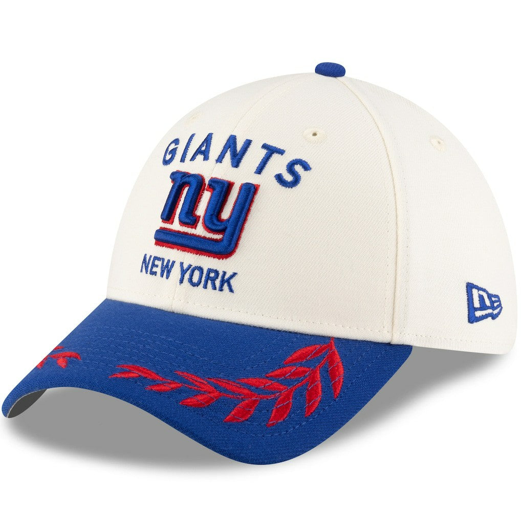 New York Giants New Era 2025 NFL Draft 39THIRTY Flex Hat - Cream/Royal - NFL