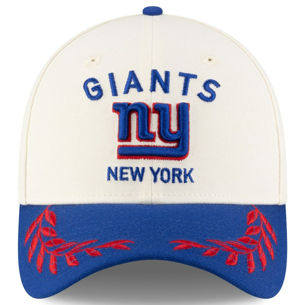New York Giants New Era 2025 NFL Draft 39THIRTY Flex Hat - Cream/Royal - NFL