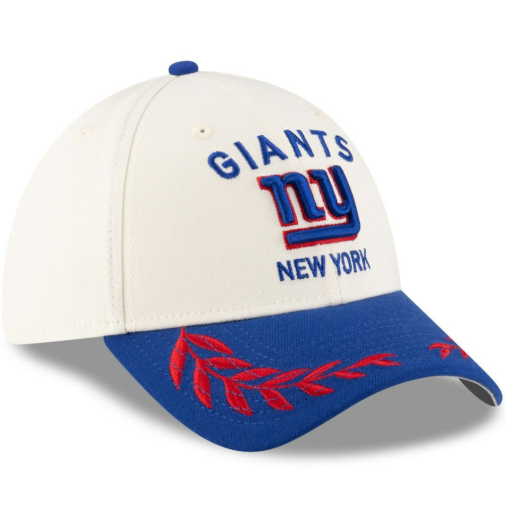New York Giants New Era 2025 NFL Draft 39THIRTY Flex Hat - Cream/Royal - NFL