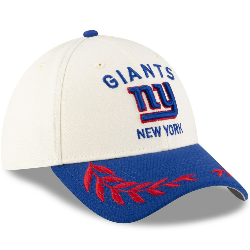 New York Giants New Era 2025 NFL Draft 39THIRTY Flex Hat - Cream/Royal - NFL