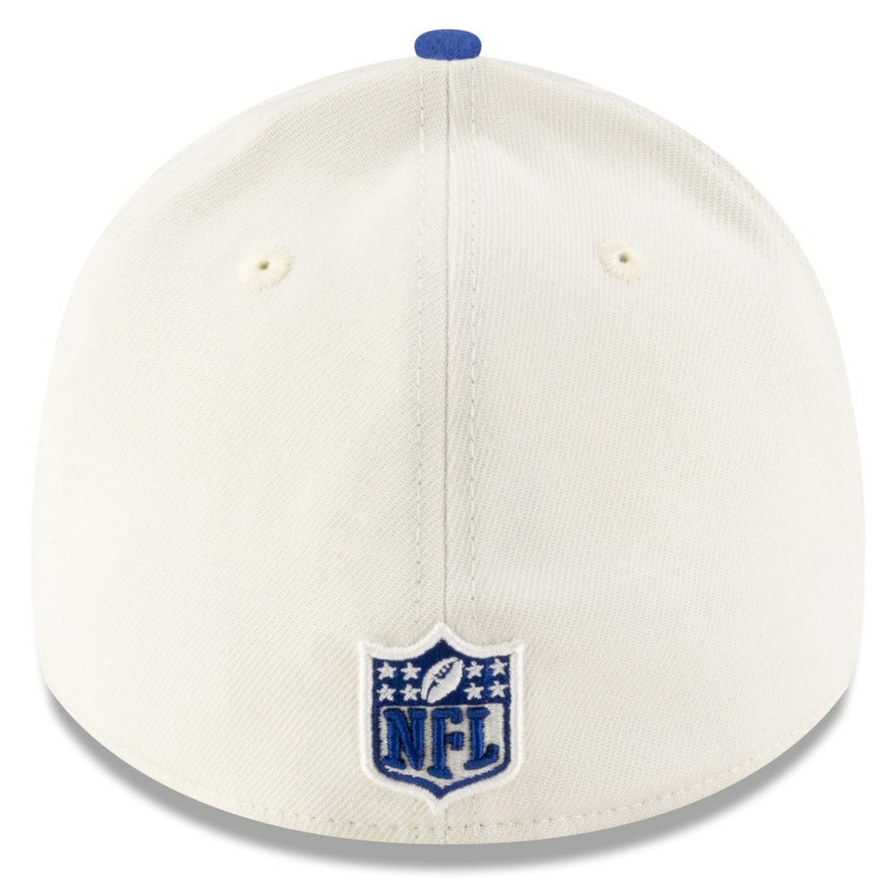 New York Giants New Era 2025 NFL Draft 39THIRTY Flex Hat - Cream/Royal - NFL