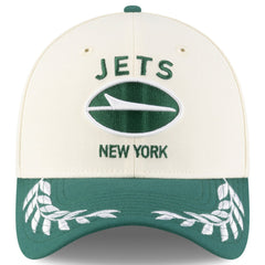 New York Jets New Era 2025 NFL Draft 39THIRTY Flex Hat - Cream/Green - NFL