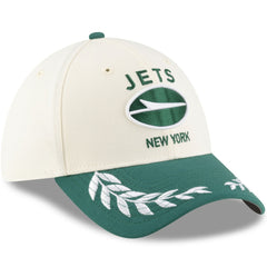 New York Jets New Era 2025 NFL Draft 39THIRTY Flex Hat - Cream/Green - NFL