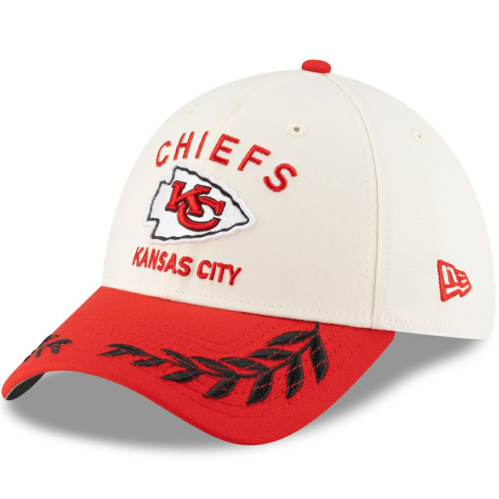 Kansas City Chiefs New Era 2025 NFL Draft 39THIRTY Flex Hat - Cream/Red - NFL