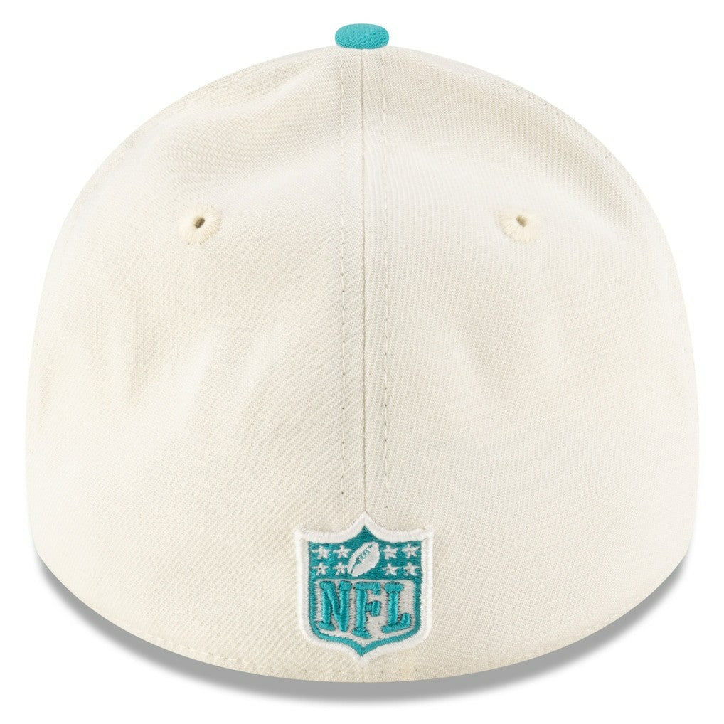 Miami Dolphins New Era 2025 NFL Draft 39THIRTY Flex Hat - Cream/Aqua - NFL