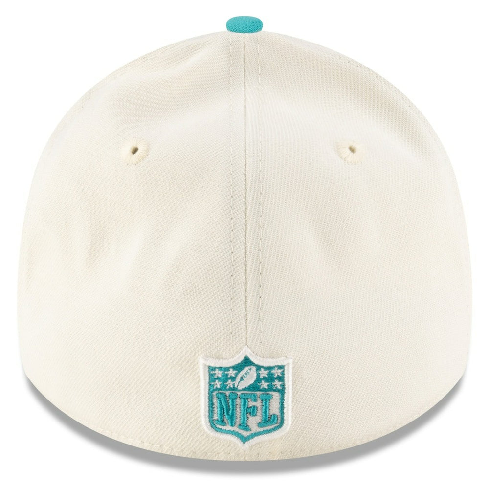 Miami Dolphins New Era 2025 NFL Draft 39THIRTY Flex Hat - Cream/Aqua - NFL