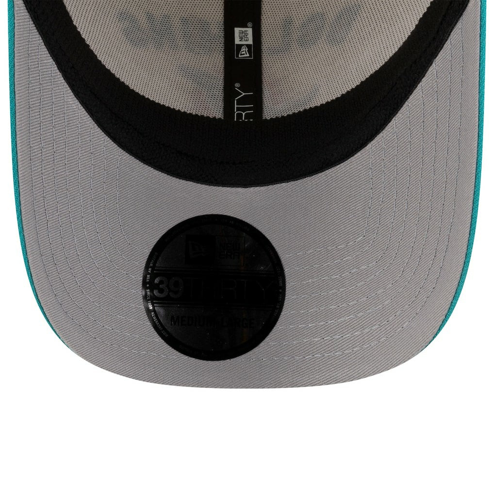 Miami Dolphins New Era 2025 NFL Draft 39THIRTY Flex Hat - Cream/Aqua - NFL