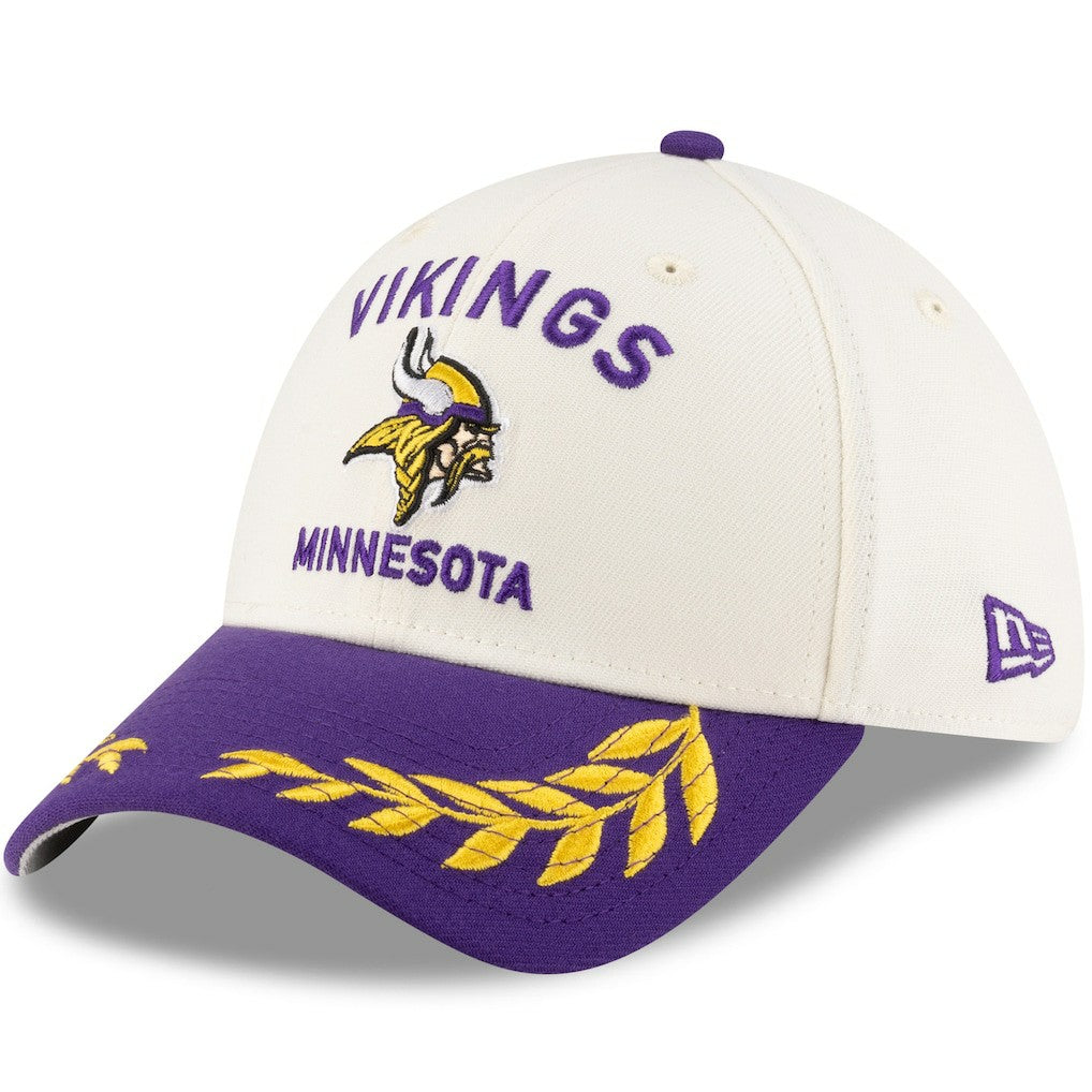 Minnesota Vikings New Era 2025 NFL Draft 39THIRTY Flex Hat - Cream/Purple - NFL