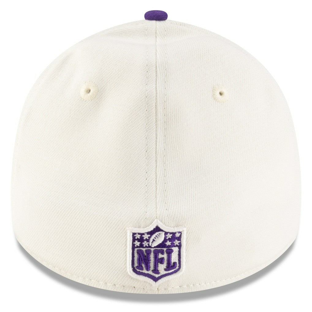 Minnesota Vikings New Era 2025 NFL Draft 39THIRTY Flex Hat - Cream/Purple - NFL