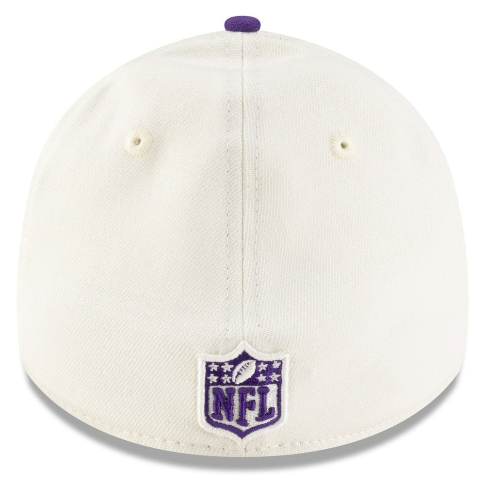 Minnesota Vikings New Era 2025 NFL Draft 39THIRTY Flex Hat - Cream/Purple - NFL