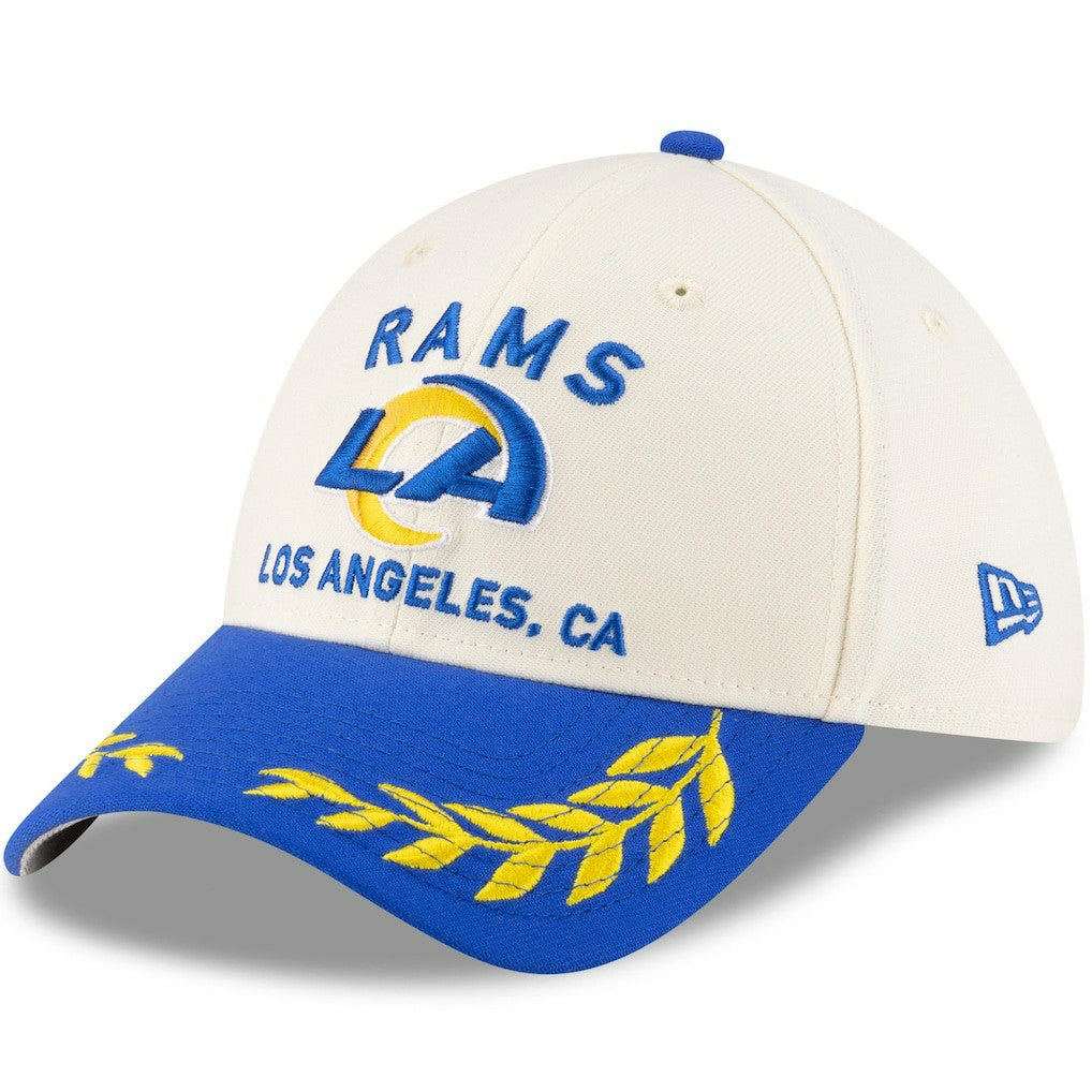 Los Angeles Rams New Era 2025 NFL Draft 39THIRTY Flex Hat - Cream/Royal - NFL
