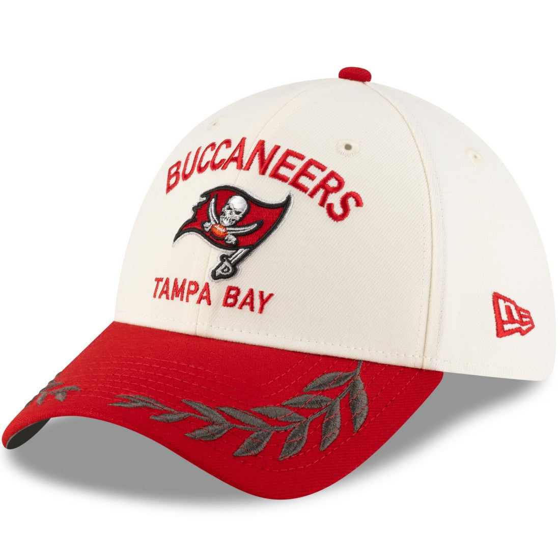 Tampa Bay Buccaneers New Era 2025 NFL Draft 39THIRTY Flex Hat - Cream/Red - NFL