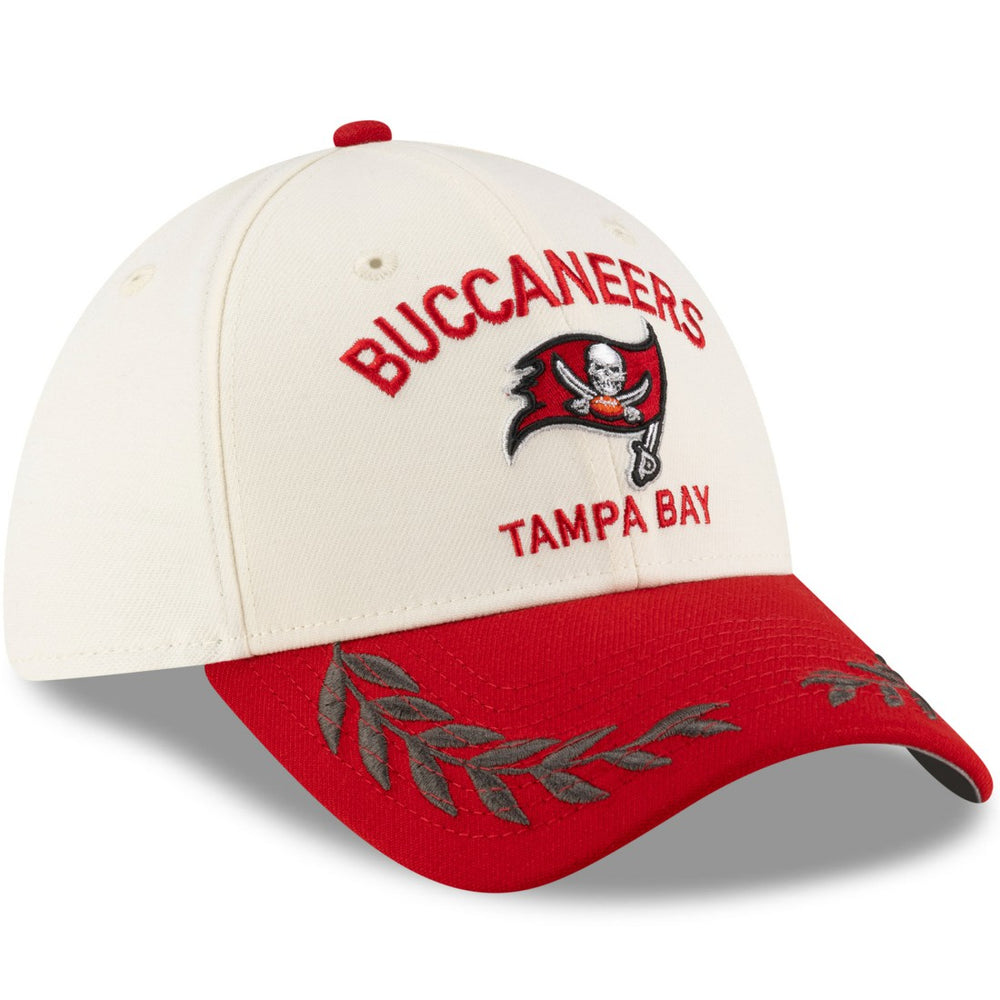Tampa Bay Buccaneers New Era 2025 NFL Draft 39THIRTY Flex Hat - Cream/Red - NFL