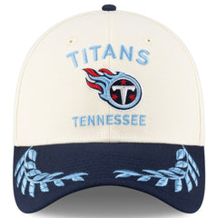 Tennessee Titans New Era 2025 NFL Draft 39THIRTY Flex Hat - Cream/Navy - NFL