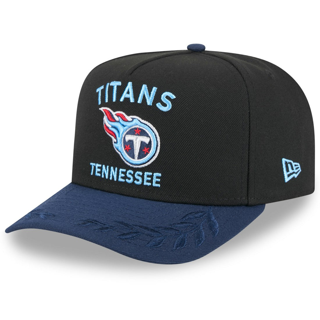 Tennessee Titans New Era Youth 2025 NFL Draft A-Frame 9FIFTY Snapback Hat - Black/Navy - NFL