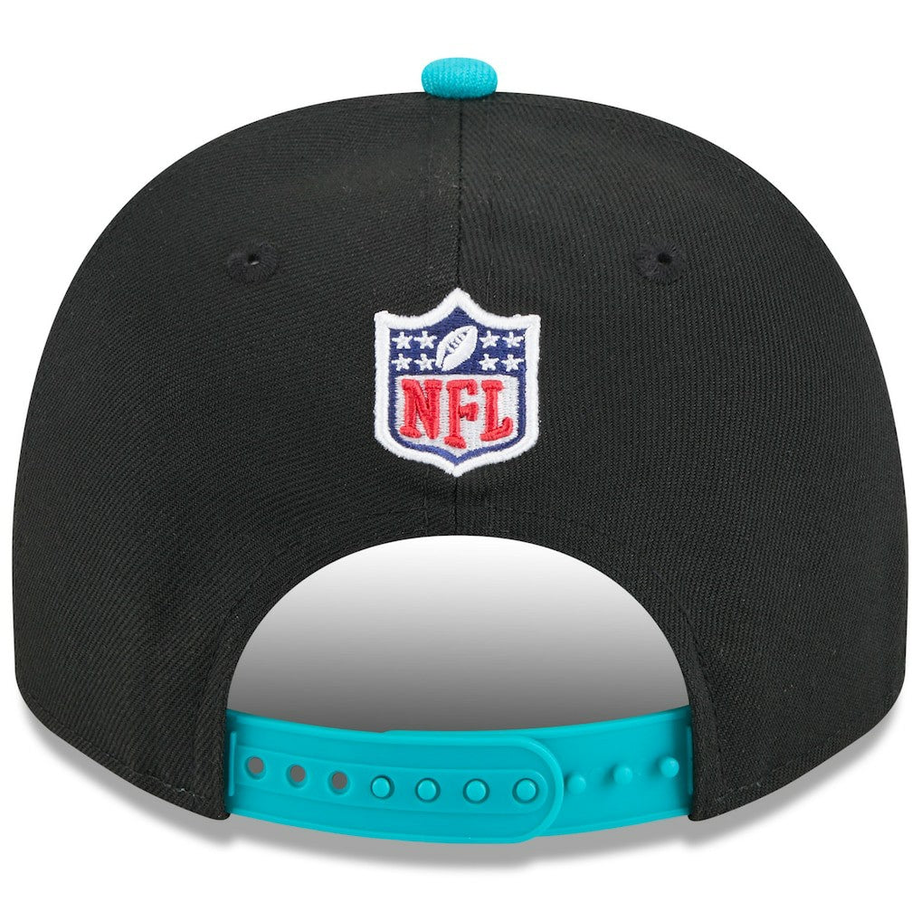Miami Dolphins New Era Youth 2025 NFL Draft A-Frame 9FIFTY Snapback Hat - Black/Aqua - NFL