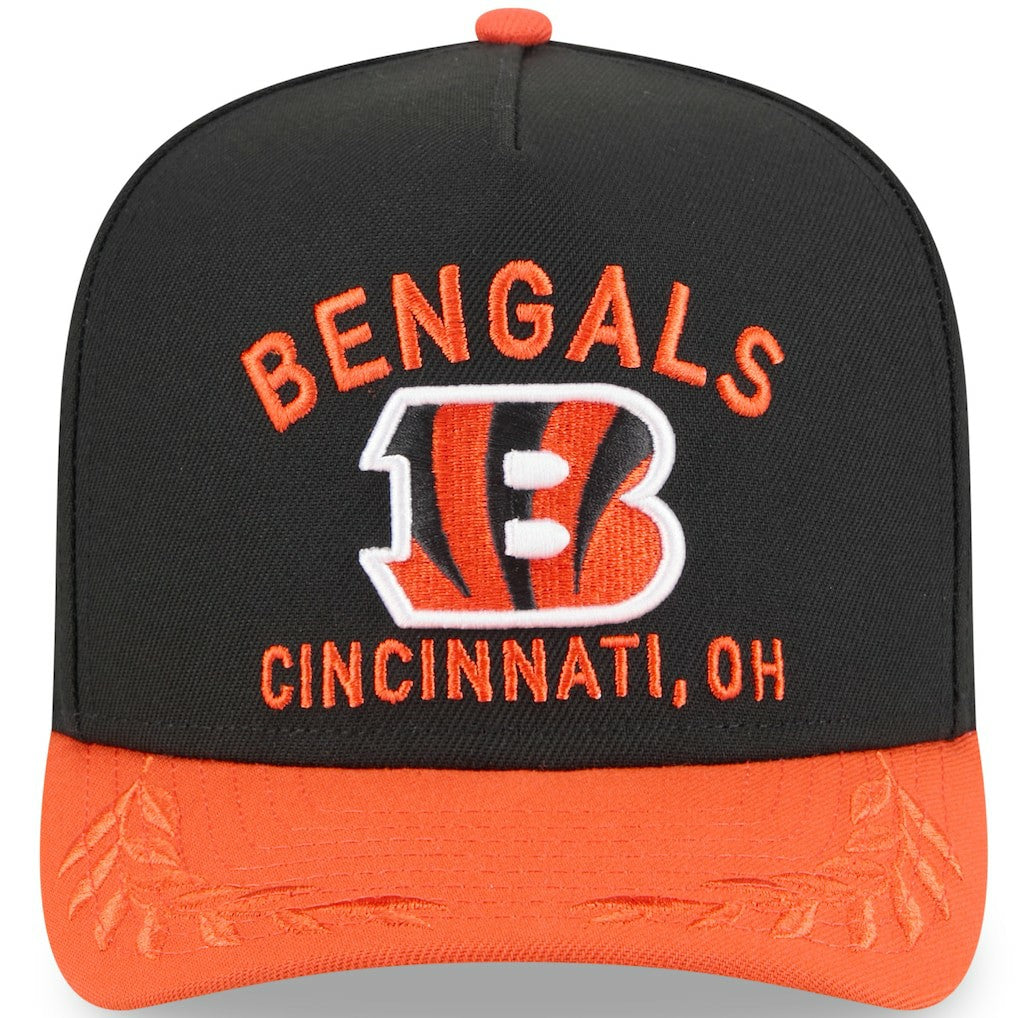 Cincinnati Bengals New Era Youth 2025 NFL Draft A-Frame 9FIFTY Snapback Hat - Black/Orange - NFL