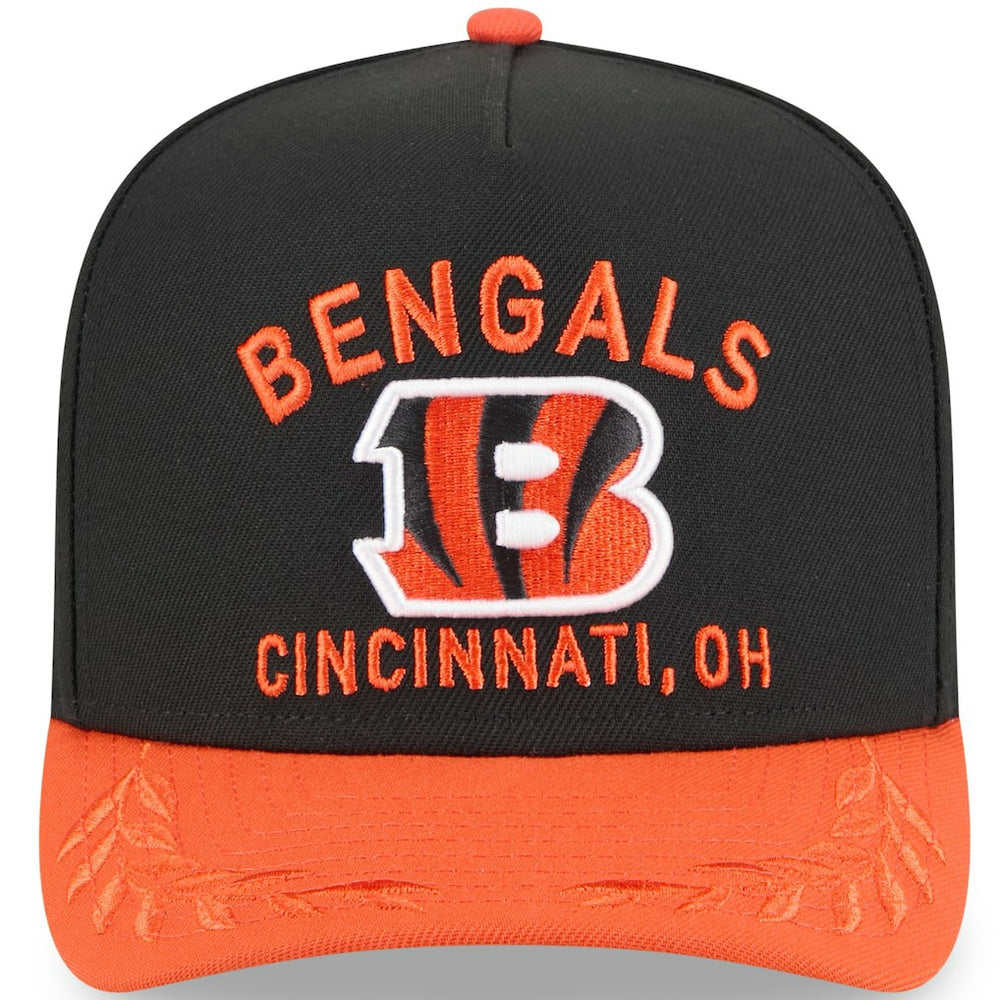 Cincinnati Bengals New Era Youth 2025 NFL Draft A-Frame 9FIFTY Snapback Hat - Black/Orange - NFL