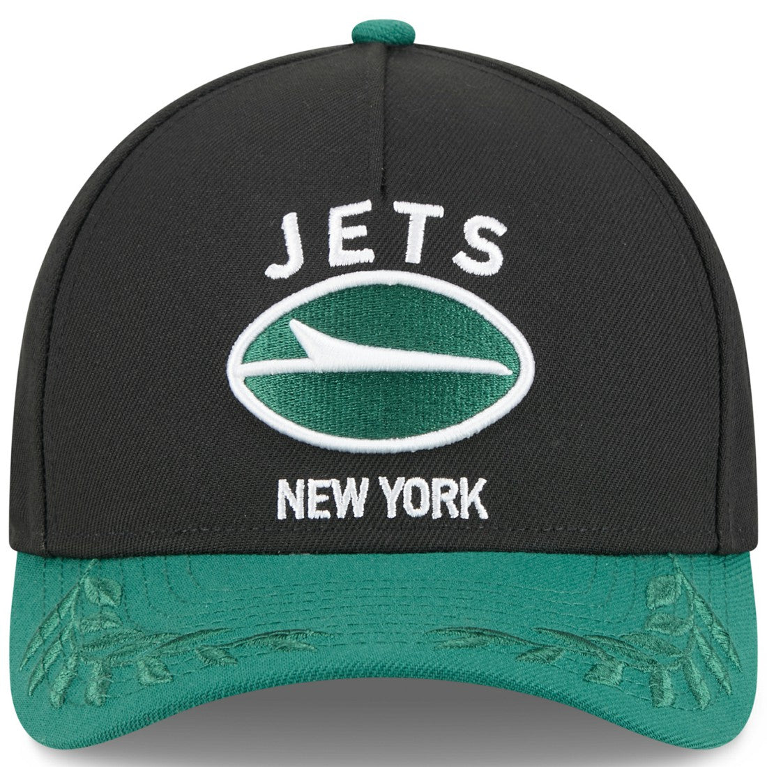 New York Jets New Era Youth 2025 NFL Draft 9FORTY A-Frame M-Crown Adjustable Hat - Black/Green - NFL