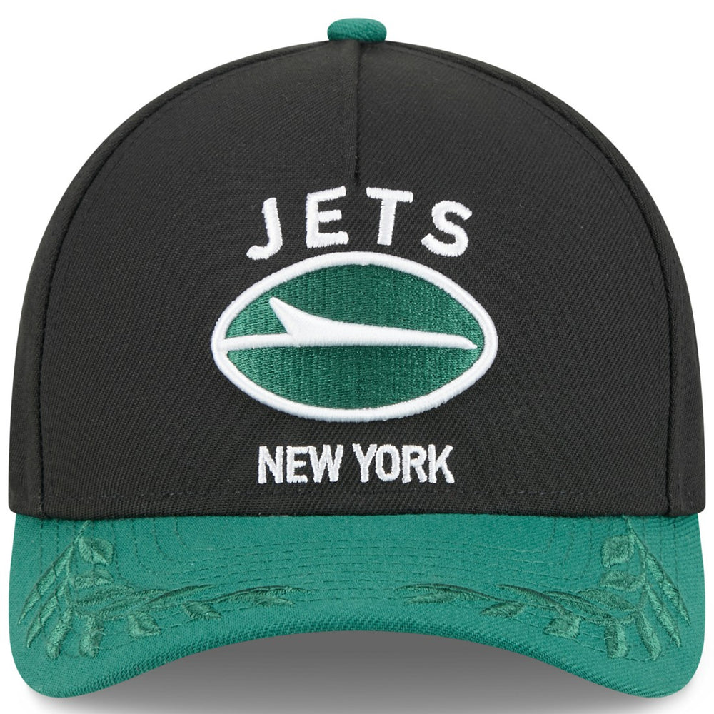 New York Jets New Era Youth 2025 NFL Draft 9FORTY A-Frame M-Crown Adjustable Hat - Black/Green - NFL