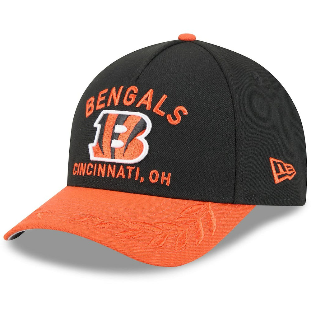 Cincinnati Bengals New Era Youth 2025 NFL Draft 9FORTY A-Frame M-Crown Adjustable Hat - Black/Orange - NFL
