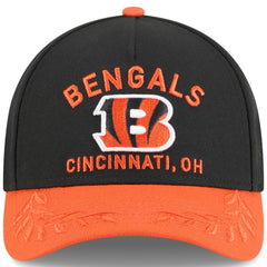 Cincinnati Bengals New Era Youth 2025 NFL Draft 9FORTY A-Frame M-Crown Adjustable Hat - Black/Orange - NFL