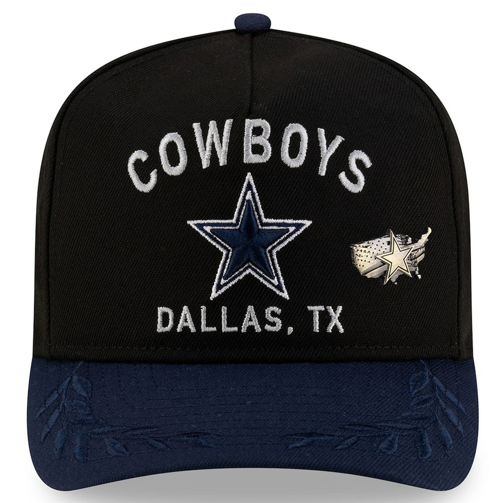 Dallas Cowboys New Era 2025 NFL Draft On Stage A-Frame 59FIFTY Fitted Hat - Black/Navy - NFL