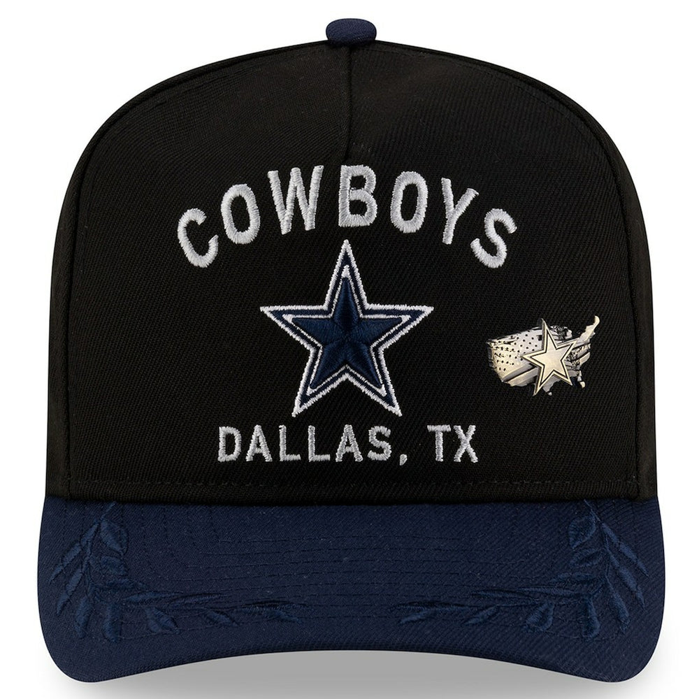 Dallas Cowboys New Era 2025 NFL Draft On Stage A-Frame 59FIFTY Fitted Hat - Black/Navy - NFL
