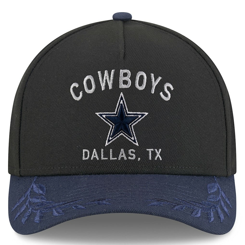 Dallas Cowboys New Era 2025 NFL Draft 9FORTY A-Frame M-Crown Adjustable Hat - Black/Navy - NFL