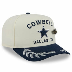 Dallas Cowboys New Era 2025 NFL Draft A-Frame 59FIFTY Fitted Hat - Cream/Navy - NFL