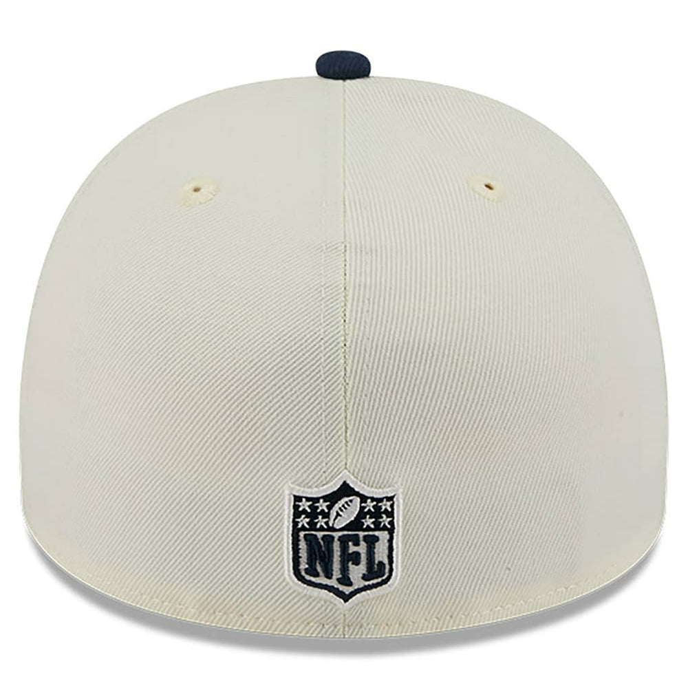 Dallas Cowboys New Era 2025 NFL Draft A-Frame 59FIFTY Fitted Hat - Cream/Navy - NFL
