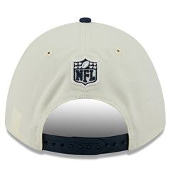 Dallas Cowboys New Era 2025 NFL Draft 9FORTY A-Frame M-Crown Adjustable Hat - Cream/Navy - NFL