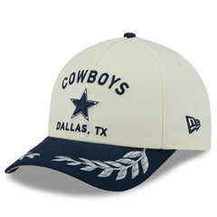 Dallas Cowboys New Era 2025 NFL Draft 39THIRTY Flex Hat - Cream/Navy - NFL